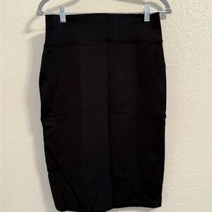NWOT Stretchy Knee-Length Black Pencil Skirt